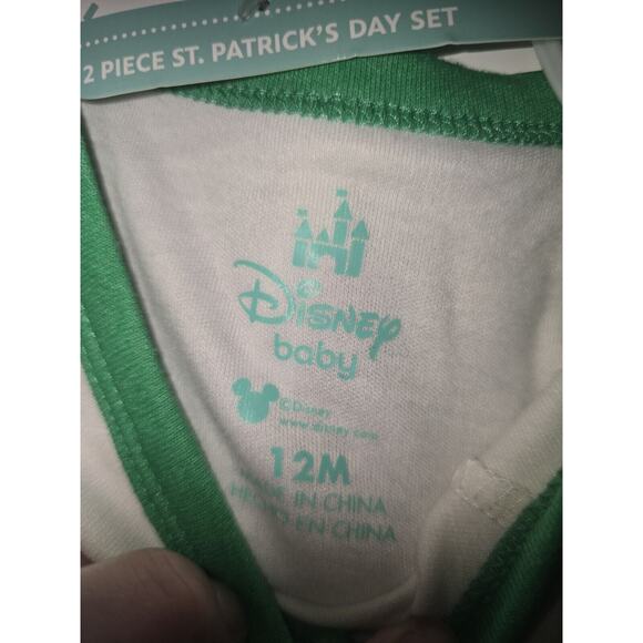 Disney Mickey Mouse Baby 2 piece St Patrick’s Day Outfit Unisex 12 Months 5621 - Picture 4 of 6